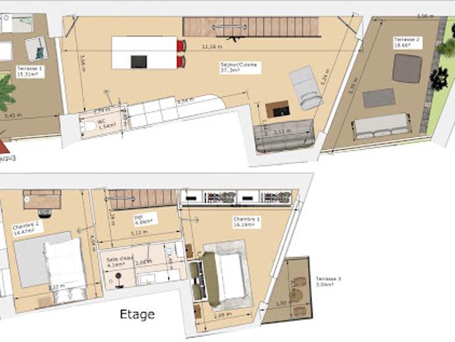 Vente Maison 3 pièces 78 m2 Sète