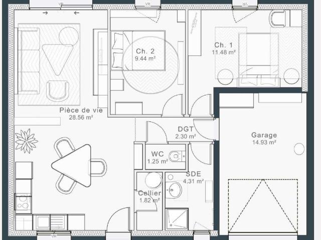 Vente maison 3 pièces Saint Hilaire de Riez 85