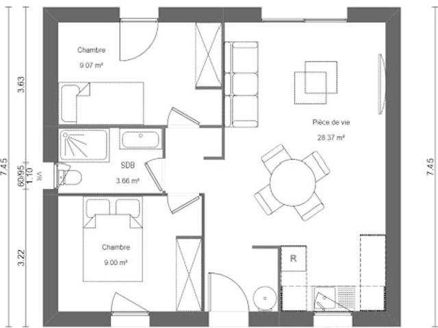 Vente Maison 2 pièces 50 m2 Ressons sur Matz