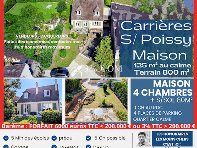 Vente Maison 7 pièces 125 m2 Carrières sous Poissy