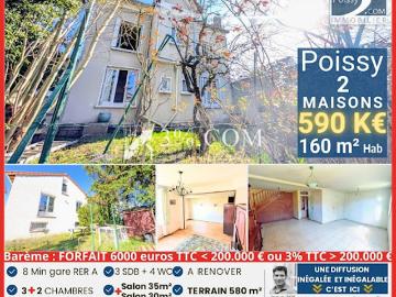 Vente Maison 7 pièces 160 m2 Poissy