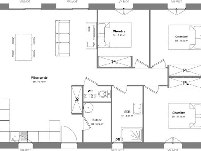 Vente Maison 4 pièces 80 m2 Monnaie