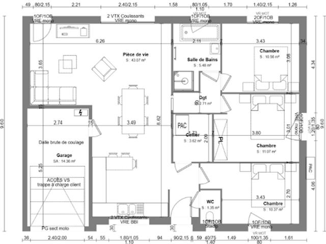 Vente Maison 4 pièces 88.23 m2 Douvrin
