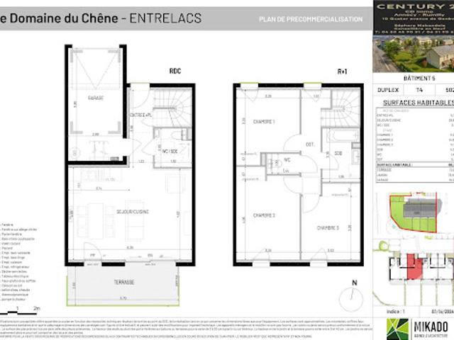 Vente Maison 4 pièces 88.29 m2 Entrelacs