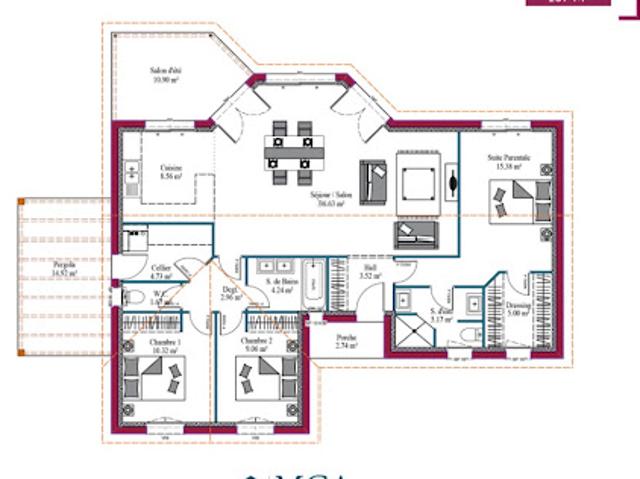 Vente Maison 5 pièces 107 m2 Flaugeac