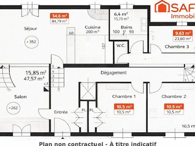 Vente Maison 5 pièces 100 m2 Treilles