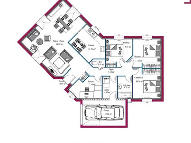 Vente Maison 5 pièces 115 m2 Mortiers