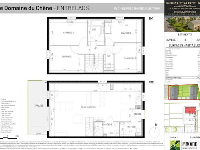 Vente Maison 5 pièces 98.28 m2 Entrelacs