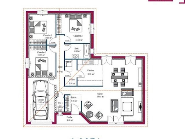 Vente Maison 6 pièces 100 m2 Brax