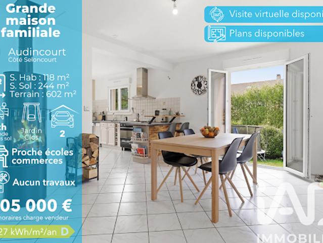Vente Maison 6 pièces 118 m2 Audincourt
