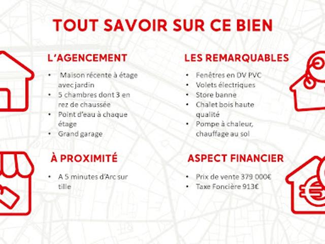 Vente Maison 6 pièces 150 m2 Arc sur Tille