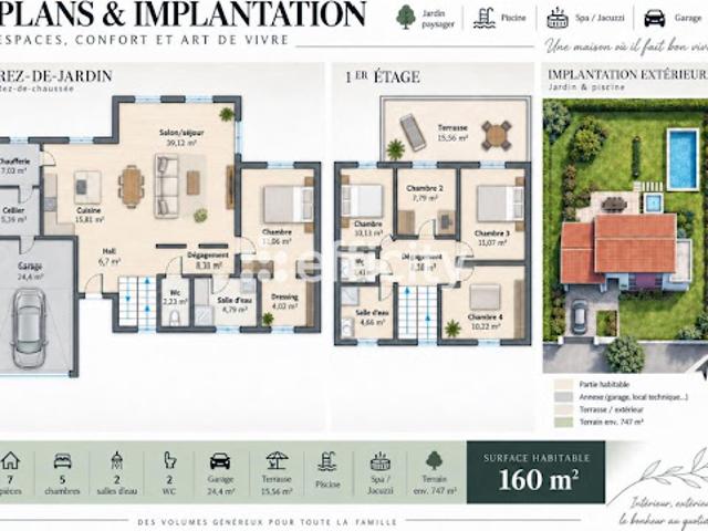 Vente Maison 6 pièces 160 m2 Mions
