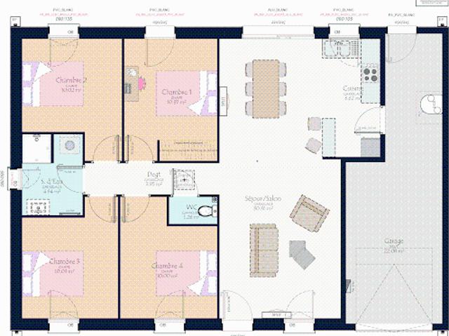 Vente Maison 6 pièces 89 m2 Baugé