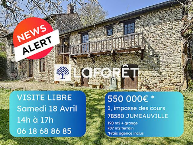 Vente Maison 8 pièces 191.69 m2 Jumeauville
