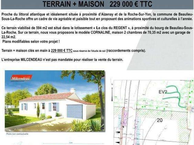 Vente maison Beaulieu sous la Roche 85