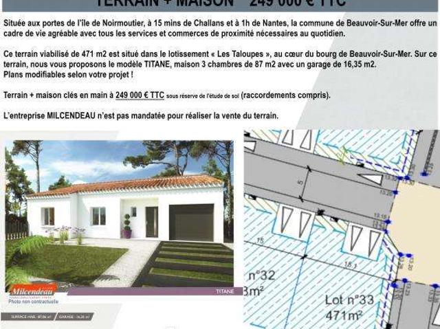 Vente maison Beauvoir sur Mer 85