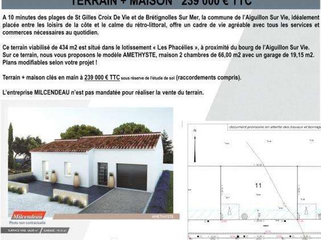 Vente maison L'Aiguillon sur Vie 85