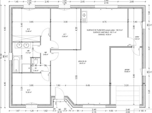 Vente Maison 4 pièces 105.71 m2 Charmeil