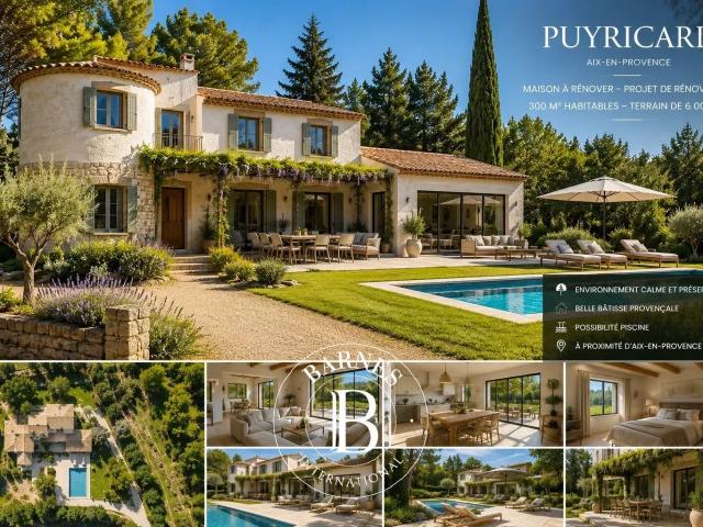 Vente Puyricard Lignane Maison À Renover 300 M2 Parcel. 290m² Aix en Provence