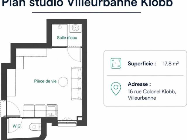 Vente Studio 1 pièce
