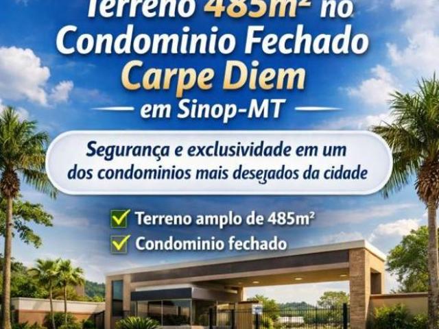 Venda Terreno 485m² Condomínio Fechado Carpe Diem 📍  Sinop MT