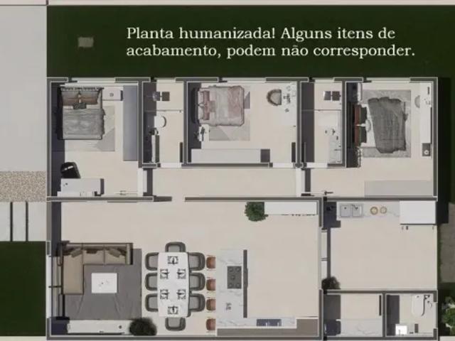 Venda, Casa no Pérola 3 com 3 quartos, lavanderia, espaço gourmet e quintal
