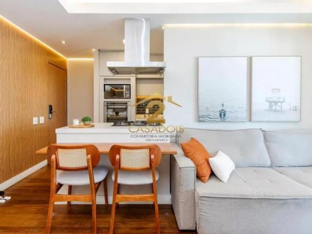 Venda de Moderno Apartamento Mobiliado de 73m² AU e 2 Vagas no Brooklin