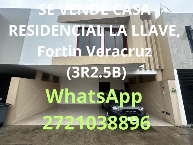 VENDE $2’700,000.00 CASA RESIDENCIAL LA LLAVE, Fortin Veracruz 3R2.5B