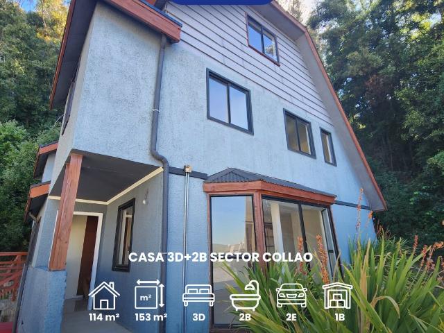 VENDE AMPLIA CASA 3D+2B COLLAO CONCEPCIÓN