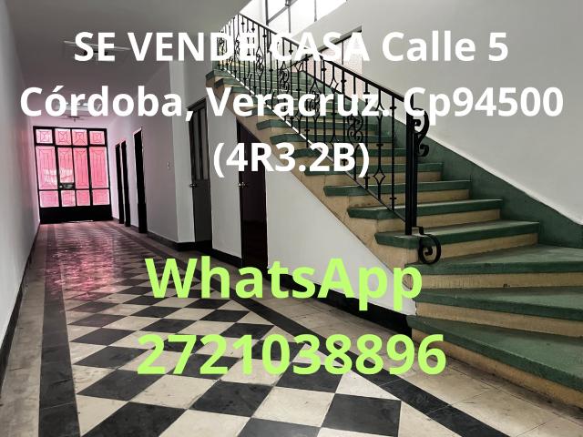 VENDE CASA Calle 5 Córdoba, Veracruz. Cp94500 4R3.2B
