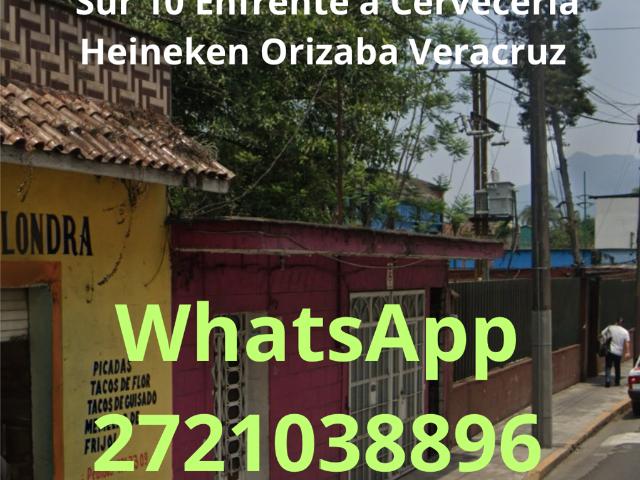 VENDE COMO TERRENO 289 m² Sur 10 Enfrente a Cervecería Heineken Orizaba Veracruz