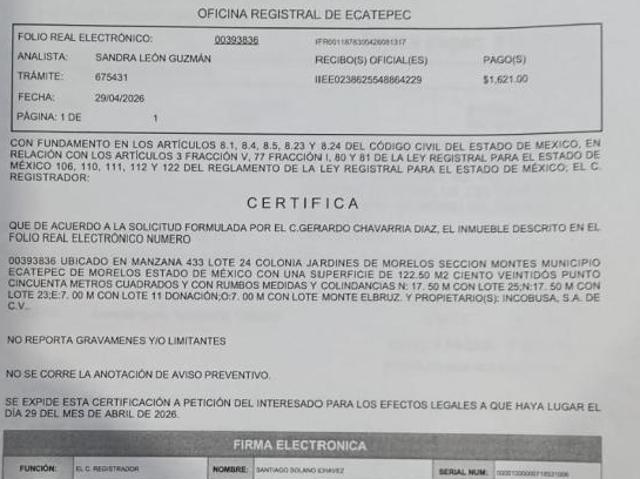 VENDO TERRENO EN SECCIÓN MONTES, JARDINES DE MORELOS.