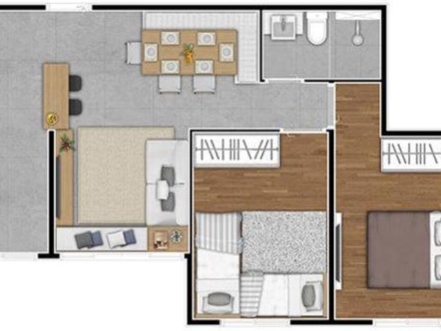 Vendo apartamento 46 m 2 2 dormitórios em Itapevi, pronto para morar