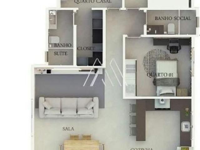 Vendo Apartamento com 03 Quartos, Suíte e Closet Itaúna/Mg!