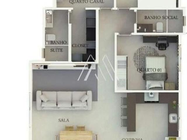 Vendo Cobertura Nova com 03 Quartos, Suíte e Closet Itaúna/Mg!