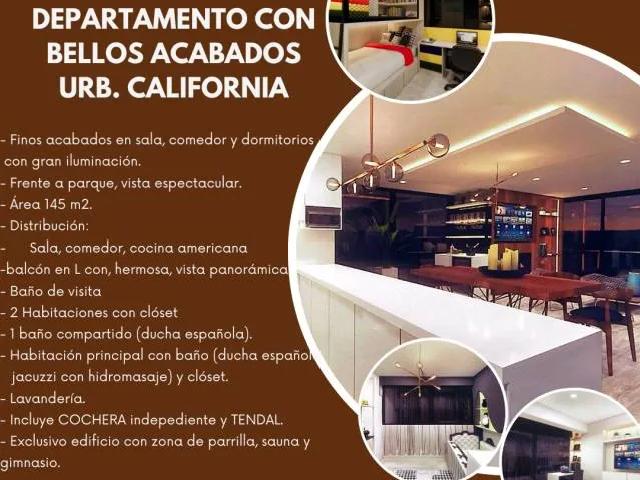 Vendo departamento bellos acabados Urb California