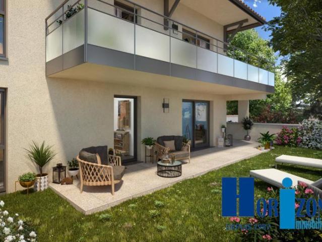 VEAUCHE CENTRE APPARTEMENT NEUF F3 + JARDIN + TERRASSE + LOG