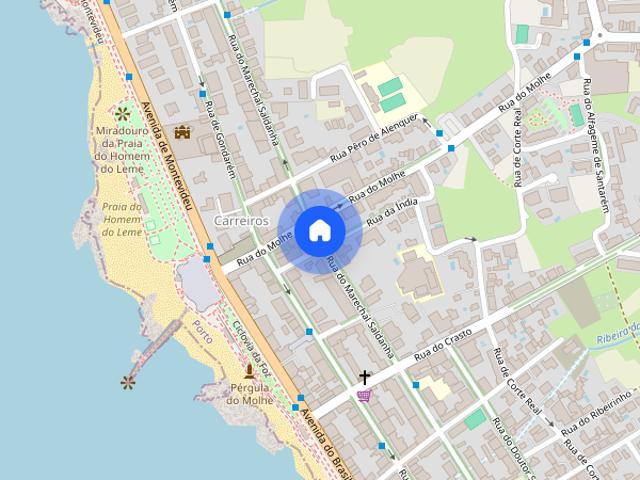 Very light flat 2 minutes from the beach Praia do Molhe