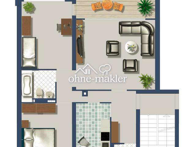 Verkaufe 3 Zimmerwohnung in 76189 KA Oberreut