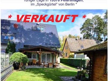 VERKAUFT * Hochwertige Doppelhaushälfte 15370 Petershagen, 250.000 Mod. Invest in den letzten Jahren * Friedel IMMO