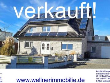 VERKAUFT! MIT BLICK AUF FREIES FELD UND MITTELLANDKANAL! Wohnhaus mit Einliegerwohnung und Garage in Bad Essen Wimmer!