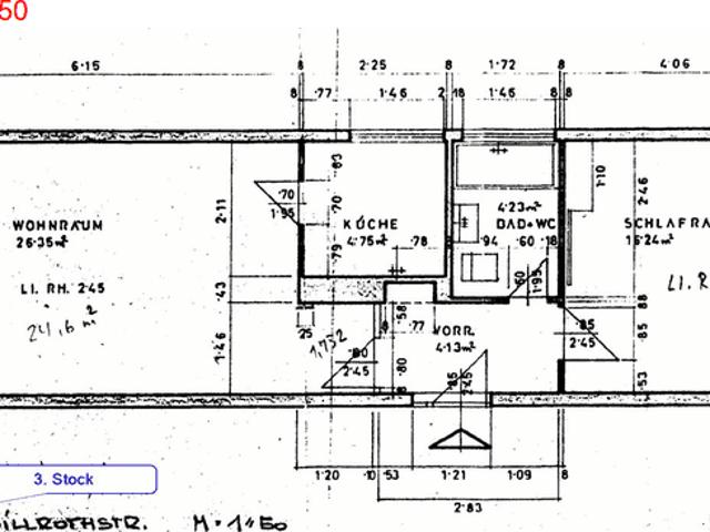 Vermiete 66m2 Helle 2 Zimmer Wohnung in zentraler Lage mit Ost & West Loggia