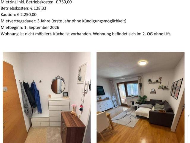 Vermiete ab 1 September