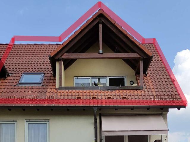 Vermietete kleine 3 Zi. DG Wohnung mit überdachtem Balkon, TG Stellplatz