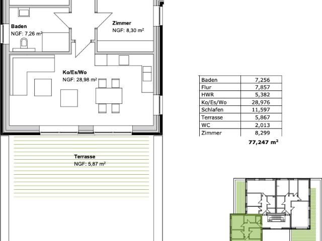 Vermietete Wohnung mit Dachterrasse und energieeffizienter Ausstattung A+ in Hoogstede