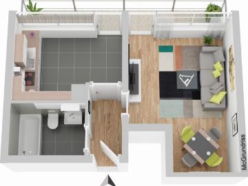Vermietete 1 Zimmer Wohnung in Mannheim Käfertal – Ideale Investitionsmöglichkeit