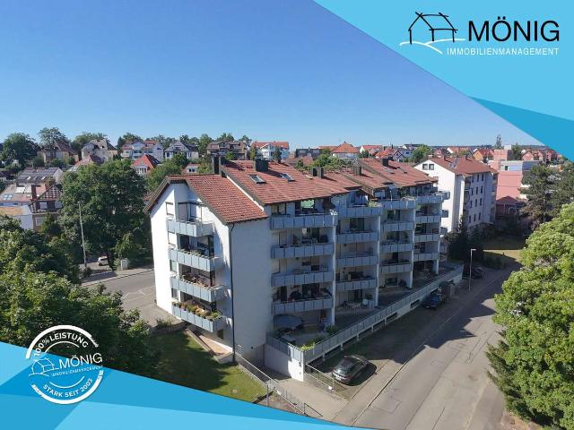 Vermietete 2 Zimmer Wohnung mit großer Südterrasse und TG Stellplatz, perfekt zentral gelegen