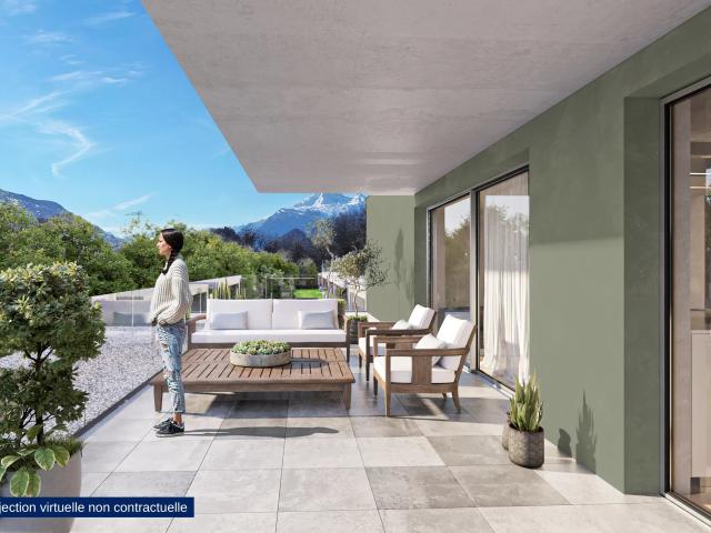 Miete in Uvrier 2,5 Zimmer Wohnung mit Terrasse