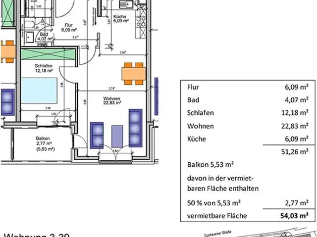 Vermietung einer sofort verfügbaren 2 Zimmer Wohnung 3 39, im 2OG mit ca. 54,03 m² Wohnfläche, mit Loggia Balkon in 21149 Hamburg Neugraben Fischbek