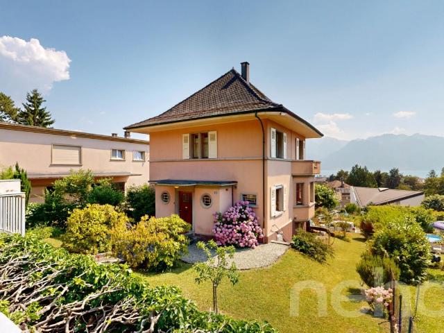 Vevey | Art déco Villa mit Garten und Blick auf die Alpen